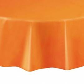Plain Orange Round Tablecover