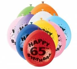 Age 65 Assorted Airfill Balloons