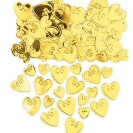 Gold hearts confetti