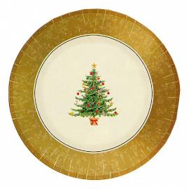 Metallic Christmas Tree Plates