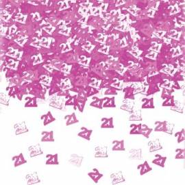 Pink 21st Confetti