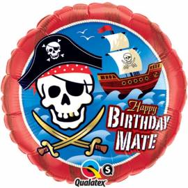 Happy Birthday Mate Pirate Foil Balloon