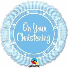 On Your Christening Boys Foil Balloon