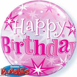 Happy Birthday Pink Bubble