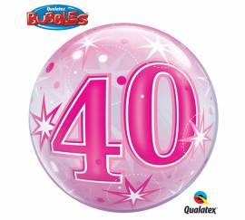 40th Pink Bubble