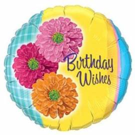 Birthday Wishes Flowers Foil