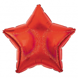 Red Dazzler Star Foil Balloon