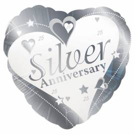Silver Anniversary Foil Balloon