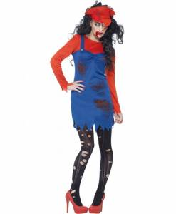 Ladies Red Zombie Plumber Costume