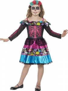 Kids Day of The Dead Sweetheart Costume