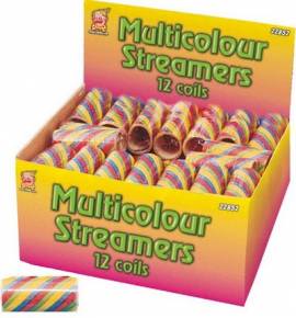 Multi-Coloured Crepe Streamers