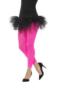 80s Neon Pink Lace leggings