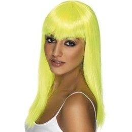 Neon Yellow Glamour Wig