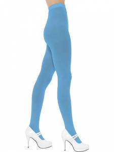 Blue Opaque Tights