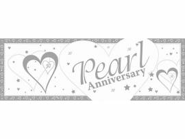 Giant Pearl Anniversary Banner