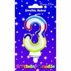 Age 3 Double sided Candle