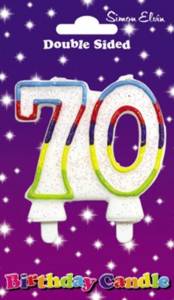 70th Multi Number Candle