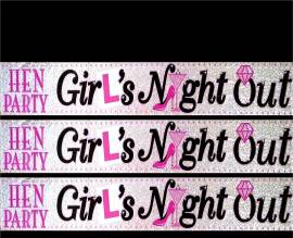 Girls nite out Hen Party banner