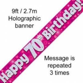 70th Pink Banner