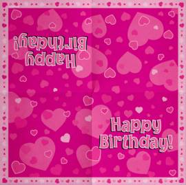 Pink Happy Birthday Napkins