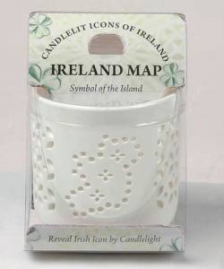 Ireland Map Candlelit holder