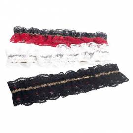 Lace garter red/black