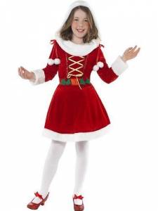 Kids Little Miss Santa Costume