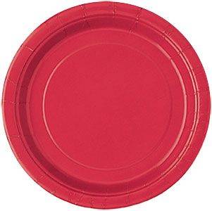 Plain Red Plates